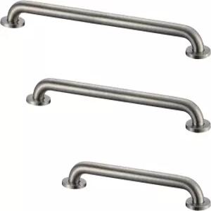 ADA 준수를 위한 스타드릭스 그랩 바 번들 상업용 및 주거용 화장실용 브러시드 스테인리스 스틸 세트 직경