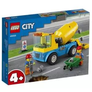 레고 CITY 열고 닫히는 운전석 믹싱 드럼이 회전하는 레미콘 트럭 건설 현장