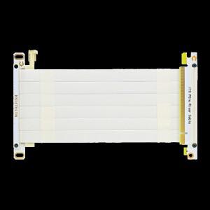 풀 스피드 4.0 PCIe3.0 x16 라이저 케이블 ITX A4 구조 섀시 미니 컴팩트 케이스용 호환 흰색 GPU 연장 와