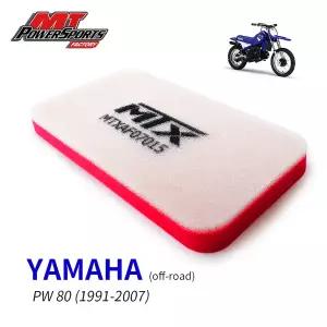 Yamaha PW 80 Motocross 필터에 맞는 오토바이 엔진 에어 필터 듀얼 폼 스폰지