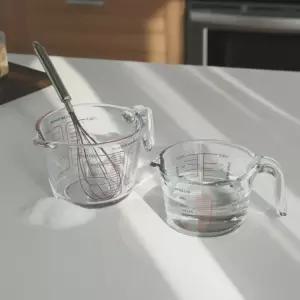 내열 유리 계량컵 베이킹 눈금컵 조리용 계량용기 500ml 1000ml