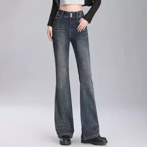 여성청바지 봄가을 부츠컷 빈티지 슬림핏 하이웨스트 스판 캐주얼 데님 팬츠 심쿵해외구매