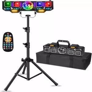 스탠드 7IN1 DJ 디스코 조명 캐리백 RGB 파 회전 볼 스트로브 UV 효과를 갖춘 ENDYSHOW 파티 공연 바 무대