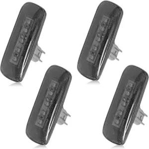 2010-2017 닷지 램 2500 3500용 HUSUKU 4PCS 5LED 듀얼 캡 베드 펜더 사이드 마커 조명 앰버 2배 빨간색