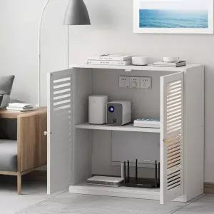 가정과 사무실을 위한 조절 가능한 선반 라우터 전원 스트립 및 케이블 관리 하이더 정리함이 있는 WiFi