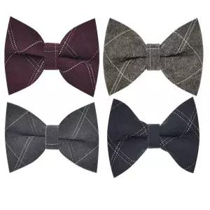 남자보타이 나비 리본 체크보타이 C
