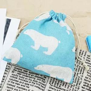 복조리 파우치 어린이집 복주머니 린넨 조리개 소형곰