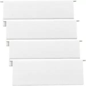 외벽 셔터 통풍구 커버용 4인치 건조기 덮개 교체 - 4개 흰색