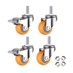 폴리프로필렌 회전 360 나사산 스템 M8 20MM 하중 용량 200LB 인치