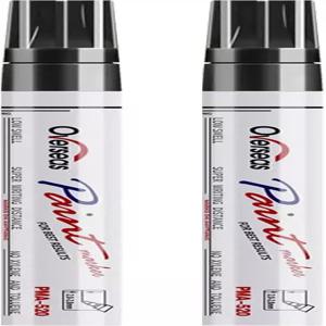 해외 영구 페인트 펜 블랙 마커 금속 암벽화 목재 플라스틱 캔버스 머그컵용 단일 색상 오일 기반 중간 팁