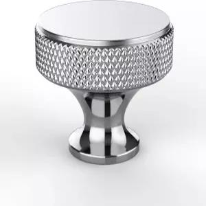 아메르데코 10팩 광택 크롬 너들 캐비닛 손잡이 서랍장 찬장 및 옷장용 주방 ZH0036