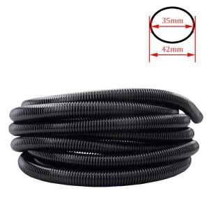 진공 청소기 스레드 호스 내부 35mm 외부 42mm 벨로우즈 빨대 내구성 유연한  파이프 교체 튜브 검정색