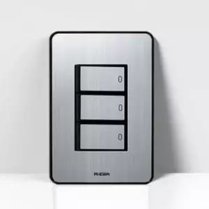 현대 3구스위치 실버 전기 전등 벽 스위치 커버