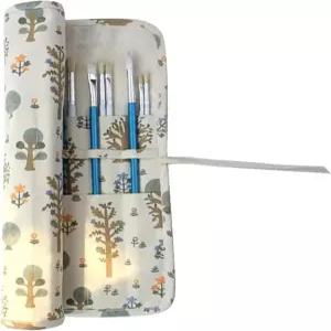 재미있는 페인트 브러시 홀더 보관 20 슬롯 아트 롤 캔버스 파우치 아티스트 롤업 백 케이스 수채화