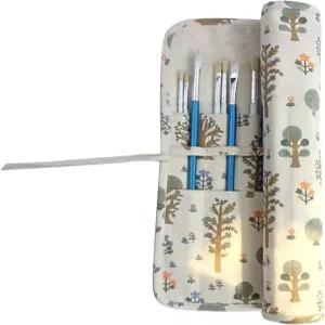 HYSOUR 페인트 브러시 홀더 보관 20 슬롯 아트 롤 캔버스 파우치 아티스트 롤업 백 케이스 수채화 구아슈용