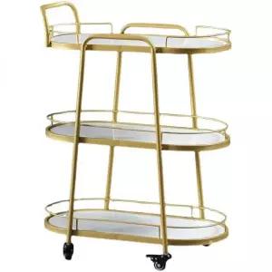 트롤리 이동식 카트 다이닝 카페 2단 레스토랑 고급