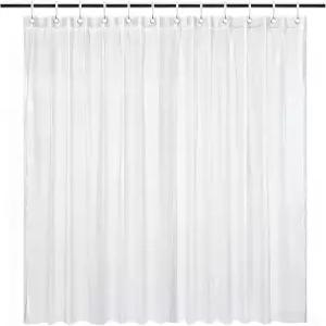 바멜리아 클리어 샤워 커튼 라이너 PEVA 플라스틱 목욕 후크가 달린 가벼운 방수 욕실