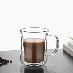 내열 유리 커피컵 이중유리 예쁜잔 300ml WFLOQP2