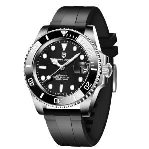 [미국배송] CEYADG 파가니 디자인 남성용 시계 일본 NH35 무브먼트 자동 40MM 스테인리스 다이버 방수 사파이어 크리스탈 고무 스트랩 손목