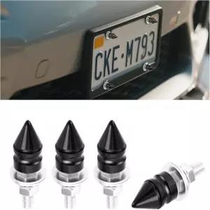 YMD 4PCS 번호판 나사 고정용 스타시 스파이크 오토바이 볼트 범용 자동차 액세서리 및 트럭 SUV용 너트