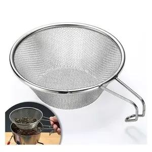 [하프클럽/]휴대용 차거름망 컵1개 튀김채망 스텐 메쉬 시에라컵