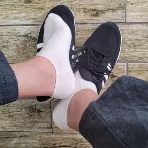 남성용 골지 발목 덧신 양말 화이트 W8E8BCE