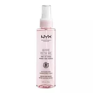NYX 프로페셔널 메이크업 베어 위드 미 멀티태스킹 페이스 프라이머 세팅 스프레이 최대 8시간 착용 가능한