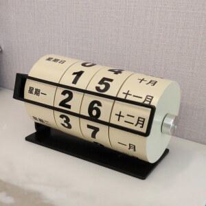 북유럽 달력 만년 탁상달력 탁상용 소품 빈 회전 우드 다네제 오브제