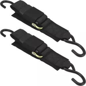 야마하 트레일링 보트 및 제트 스키용 워터크래프트 PWC 2 x 타이 다운 스트랩 세트 후크가 있는 조절