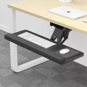 컴퓨터 거치대 키보드트레이 연장 받침대 슬라이드 선반 책상