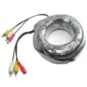 CCTV 케이블 30m 2RCA DC 5.5 전원 검정색 전원선