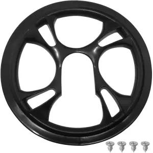 루오룽 산악 인접 구멍 가드 4 스프로켓 간격 휠 자전거 블랙 48 체인 나사 4.72인치 플라스틱 이빨