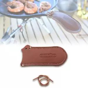 [하프클럽/]캠핑 무쇠후라이팬 손잡이커버 무쇠팬핸들 가죽덮게