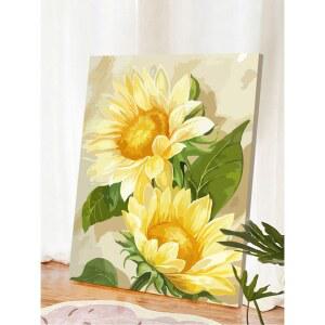 유화그리기세트 명화그리기 해바라기 하이 색칠 오일 채워진 페인트 diy 유화 디지털 그린 엔드 손으로