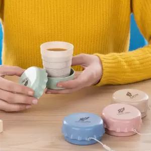 아웃도어 휴대용 접이식 폴딩 컵 등산 캠핑 물컵