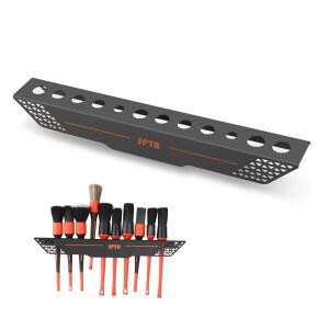 SPTA 자동차 디테일링 브러시 홀더 랙 정리함, 차고 워크숍에 이상적, 12개의 장착