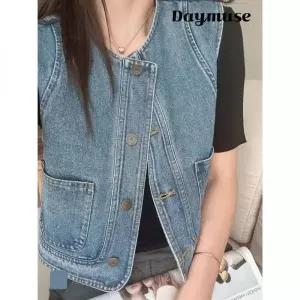 아리엘스타일 온리유 데님 조끼 청베스트 아우터1258337