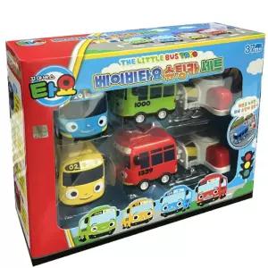 원터치 버튼 미니 타요버스 4종세트 장난감자동차 키즈카페