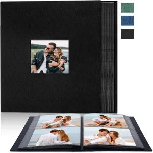 여행 결혼 기념일을 위한 포토북에 DIY 스퀘어 윈도우 슬립이 포함된 리모위드 천 커버 포토 앨범 4x6 포켓