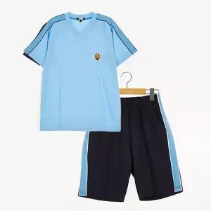 [하프클럽/]교복몰 블루라인 하늘색 하복 체육복 세트 (한영중)