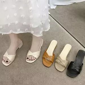 [하프클럽/]웨이브 엣지 여자 샌들 슬리퍼 여름 키높이 예쁜 신발