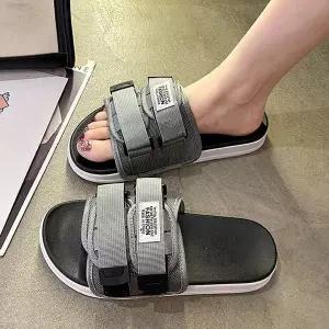 [하프클럽/]남녀 캐주얼 찍찍이 칼라 캐주얼 커플 샌들 슬리퍼