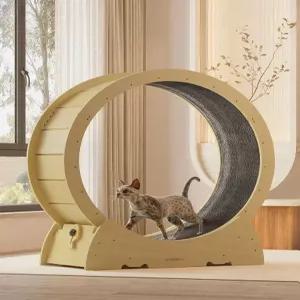 무소음 고양이 캣휠 운동 러닝 캣타워 놀이터 원목 무소음 쳇바퀴 스마트캣휠 런닝머신
