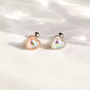 [하프클럽/](낱개판매) 오로라 빔 하트 트라거스 아웃컨츠 피어싱