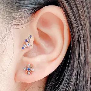 [하프클럽/](낱개판매) 워너비 스타 귓바퀴 아웃컨츠 별 피어싱