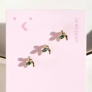 [하프클럽/](낱개판매) 봄빛 설레임 새싹 귓바퀴 피어싱