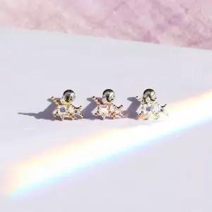 [하프클럽/](낱개판매) 핑크빛 스파크 귓바퀴 연골 별 피어싱