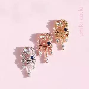 [하프클럽/](낱개판매) 문 캐쳐 아웃컨츠 드롭 피어싱