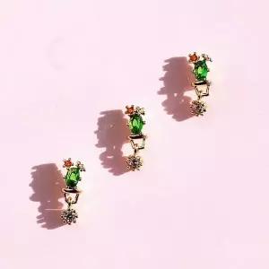 [하프클럽/](낱개판매) 트로피칼 선인장 딸랑이 드롭 피어싱