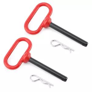 1/2인치 트레일러 히치 핀 및 클립 세트 1/2 x 3-5/8 섕크 잔디 깎는 기계 골프 카트 RV ATV 2팩 견인